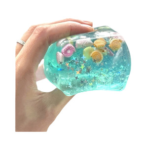 <b>Rubber</b> Spot Cross-border Decompression Ice <b>Block</b> Pinch Music Simulation Ocean Shell Slow Rebound Toy - Product Image 5