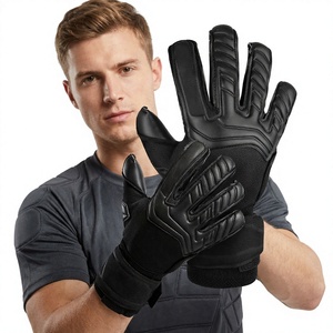Gants de sport tactiques noirs en nylon thermique, longueur poignet, durables pour les activités de plein air - Product Image 1