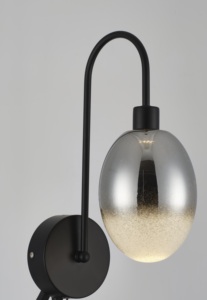 Lampe murale LED en verre gris moderne 2026 pour hôtel, salon, décoration intérieure - Product Image 2