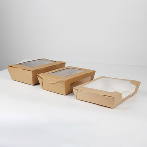 Boîte en papier de qualité supérieure, jetable, de qualité alimentaire, personnalisée, pour la pâtisserie, avec grande fenêtre, pour gâteaux, biscuits, desserts - Product Image 2