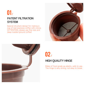 Cápsula de café de plástico reutilizable <span class=keywords><strong>Dolce</strong></span> Material de grado alimenticio para mejorar el sabor Herramientas de té - Product Image 5