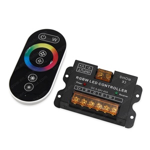 灯罩全触摸RGBW发光二极管控制器无线RF433MHz DC5V-24V 40A，带<span class=keywords><strong>4</strong></span>通道输出20m遥控器，适用于RGBW灯带 - Product Image 1