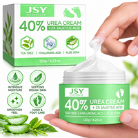 Crème Quotidienne pour les Pieds à Marque Blanche 40% Urée 2% Acide Salicylique avec Arbre à Thé, Acide Hyaluronique et Aloe pour le Soin des Talons Rêches et Secs 120 g