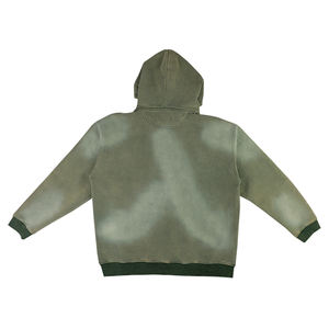 Streetlux Sudadera con capucha personalizada con diamantes de imitación para hombre Heavyweight 500GSM Acid Wash Distressed Oversized Vintage Design - Product Image 2