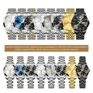 OLEVS 9931 Top Brand originale orologio da uomo al quarzo in acciaio inossidabile impermeabile elegante specchio a rombo orologio da polso da donna per regalo - Product Image 6