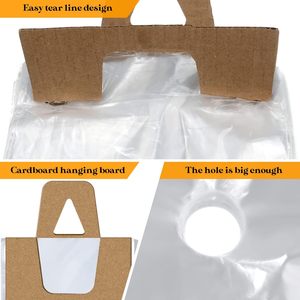 Door Hanger <b>Bags</b> 6x9 Inch Clear Plastic Waterproof For Flyers Brochures Promotional Use - Product Image 4