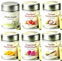 Thé vert matcha de qualité cérémonielle en marque privée OEM, boîte de 30 g, matcha aromatisé à la mangue 3A6A