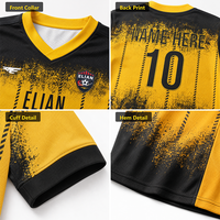 Conjunto de Camisetas y Pantalones Cortos de Fútbol Unisex Transpirables de Secado Rápido con Logotipo de Equipo Personalizado para Jugadores de Ligas Escolares