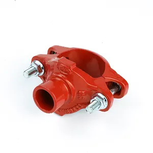 WFHSH 2*1 Inch Fire-fighting Pipe Fittings Ductile Iron Grooved Mechanical Tee For Pipe