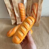 Jouet Squishy Anti-Stress en PU Souple à Remontée Lente, Simulation de Pain, Croissant, Toast