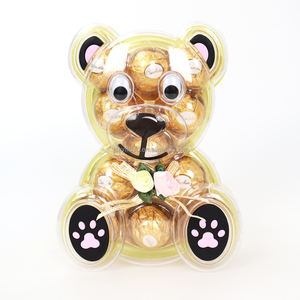 OEM vente en gros ravissant pot de dessin animé <span class=keywords><strong>petit</strong></span> ours composé de noix boules de chocolat lait amande boules de chocolat doré - Product Image 6