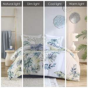 DB Floral Solid Striped 6-Piece Queen Size <b>Comforter</b> <b>Set</b> Woven Cotton Printed Polyester PVC Filling for Home Hotel Hospital Use - Product Image 5