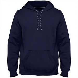 Sudadera con Capucha Azul Marino para Hombre, Corte Regular, 100% Algodón, Felpa Francesa, Informal, con Bolsillo Delantero, para Otoño - Product Image 1