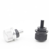 Accesorios para Motocicleta: Herraje de Montaje Trasero de Liberación Rápida para Asiento de Crucero, Tuerca y Tornillo de Aleación de Aluminio Cromado Inoxidable