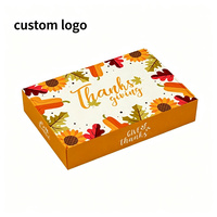 Scatola Regalo Personalizzata per Halloween e Ringraziamento, Scatola Pieghevole in Carta per Spedizioni con Manico e Finestra, Vendita all'Ingrosso