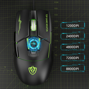 Souris filaire de jeu 7D Esports <span class=keywords><strong>Macro</strong></span> Definition, USB, main droite, rétroéclairage RVB, peut être désactivé, robuste, pour le bureau, la maison, <span class=keywords><strong>LOL</strong></span> - Product Image 3