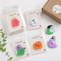 Support extensible personnalisé et poignée de téléphone mignonne en forme de dessin animé, support mobile universel pliable pour smartphones
