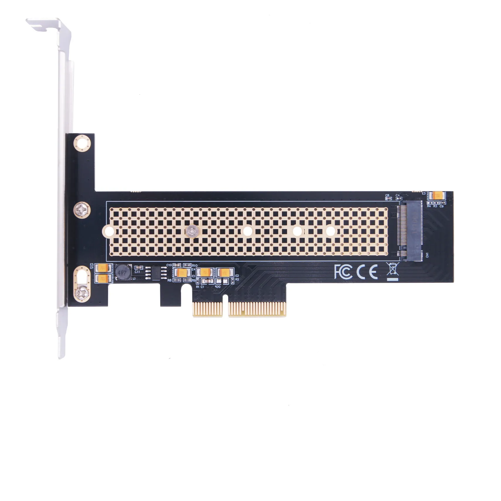 PCIe to NGFF Adapter Card PCI-E X4 to NGFF M.2 SSD Hard Disk Adapter Card Key M NVME