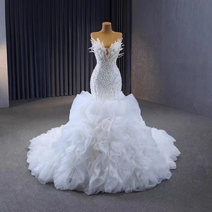 Nuovo arrivo abito da sposa rosso con perline abito da sposa di lusso abito da sposa rosso personalizzato colore rosso - Product Image 6