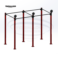 Máquina Smith Tornado Fitness, Estación Multifuncional con Cable, Entrenador Funcional, Rack de Entrenamiento Integrado de Ocho Columnas, Acero, Uso Comercial
