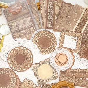 Dream Secret Series Vintage Lace Notebook DIY Pegatinas decorativas 40 piezas por paquete 8 <span class=keywords><strong>tipos</strong></span> <span class=keywords><strong>de</strong></span> material <span class=keywords><strong>de</strong></span> papel Bloc <span class=keywords><strong>de</strong></span> notas promocional - Product Image 2