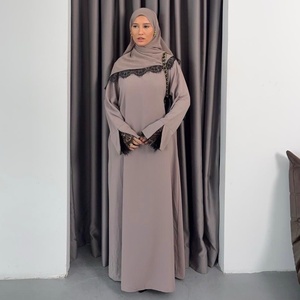 silver grey mother of the bride dresses uk HAYA ABAYA WITH MATCHING HIJAB IN Green Larger main image 1