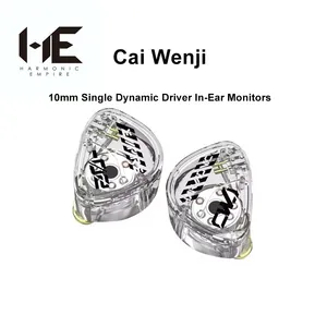 Tangzu HE Cai Wenji Auricolari In-Ear con Driver Dinamico da 10mm, Monitor In-Ear in Metallo, Cuffie Cablate HiFi con Microfono - Product Image 1