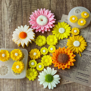 Molde de silicona 2026 para velas de aromaterapia con diseño de girasol, DIY, para jabón artesanal, difusor, piedra aromática, yeso, adorno, comida - Product Image 2