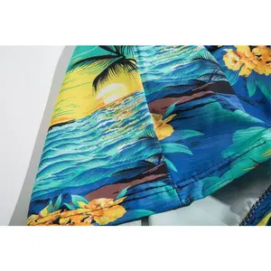 Pantalones cortos de playa de estilo veraniego de diseño Popular para hombre, pantalones cortos de baño holgados hawaianos con estampado Digital personalizado, Masculinos