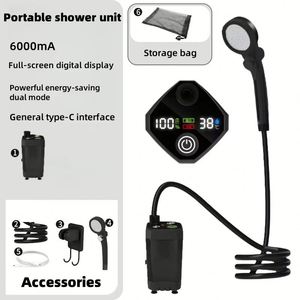 Pompe USB portable d'extérieur, montage au sol, affichage numérique, pour douche électrique de camping - Product Image 2