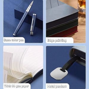 New Arrival Sublimation A5 Custom PU Leather Diary <b>Journal</b> Notebook Lined Pages Printed Edges Thermal Binding Thread Sewing - Product Image 3