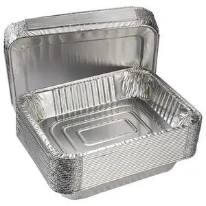 Hot And Cold Use Aluminum Foil Pans Disposable Food Packaging Aluminum Foil Trays