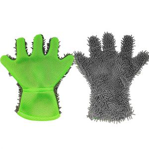 Guantes de Limpieza de Felpa de Cinco Dedos, Material de Chenilla para Herramientas de Lavado de Autos - Product Image 1