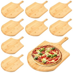 Planche à pizza en bambou Mu Feng 30x35cm, pelle à pizza en bois pour la cuisson et le service, planche à découper multifonctionnelle - Product Image 5