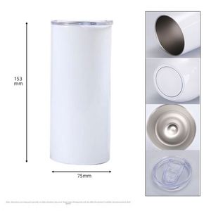 Gobelet isotherme droit et mince en acier inoxydable 304 Istock de 15 oz pour sublimation, avec paille - Product Image 4