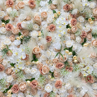 Latar Belakang Pernikahan NINI, Pesta Ulang Tahun, Latar Foto Calon Pengantin, Bunga Palsu, Latar Belakang Bunga Champagne Putih, Rumput Pampas, Bunga Gulung