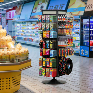 Durable Free Standing <strong>Spinner</strong> <strong>Rack</strong> Durable <strong>Pegboard</strong> Hooks Keychain Fridge Magnet <strong>Display</strong> <strong>Rack</strong> - Product Image 4