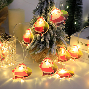 Filo di luce impermeabile a <span class=keywords><strong>LED</strong></span> con bordo incrociato per bordino di Babbo Natale slitta decorazioni per albero di natale per festa Layout luce Flash regalo - Product Image 3