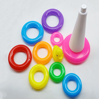 Tour de blocs pour bébé arc-en-ciel jouet à empiler tasses empilables mignon bébé petit canard tour arc-en-ciel cercle jouet éducatif