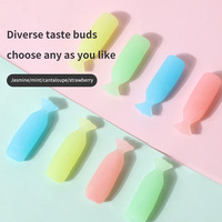 Bâtonnets à mâcher en silicone de qualité alimentaire en forme de bonbons, faciles à nettoyer, boîte de rangement de voyage incluse