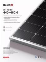 Panneau solaire bifacial LONGi 440W 450W 460W Hi-MO 4 Series LR4-72HBD-440-460M Module PV Longi pour centrales solaires au sol