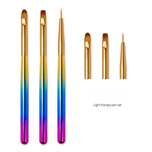 Pinceau pour nail art, stylo de dessin pour gel UV, manche en plastique et métal, prise en main confortable, outil de manucure, logo personnalisé, vente en gros - Product Image 2