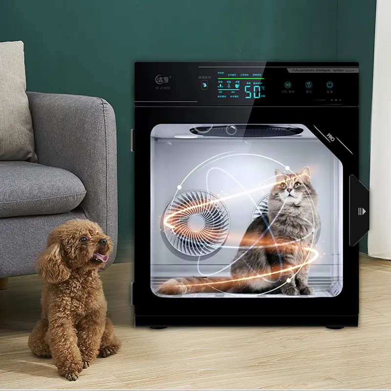 Высокоскоростной 2 в 1 цифровой промышленный фен для домашних питомцев с контролем температуры для собак и кошек с УФ-подсветкой