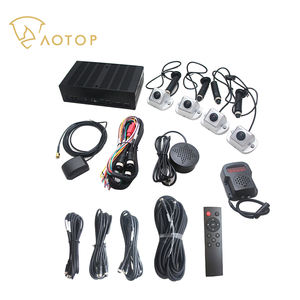 3Dパノラマバードビューシステム可聴視覚アラーム付き360サラウンドビューカメラカーシステム4CH AI歩行者車両検出 - Product Image 6