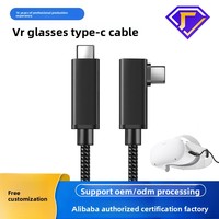 Cable de Datos Tipo-C con Conductor de Cobre de Alta Definición en Ángulo para Conexión de Auriculares VR a PC, ZZX ZZX-PXD-5 Personalizado