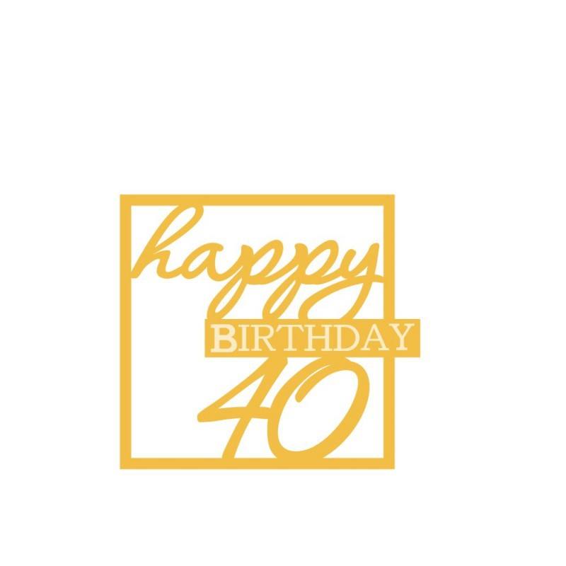 Happy 40th birthday gold