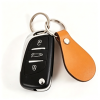 Porte-clés en cuir gravé au laser personnalisé, forme goutte d'eau, toucher doux, pour cadeaux promotionnels et accessoires de clés de voiture