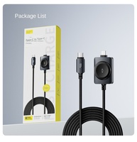 Câble de charge rapide tressé 2-en-1 double mode Type-C PD 100W, compatible avec les iPhones, les ordinateurs portables et les Apple Watch, avec charge magnétique sans fil