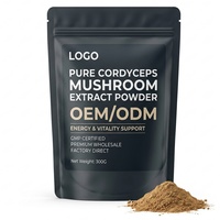 Extrait pur de Cordyceps certifié GMP, directement de l'usine, vente en gros premium, marque privée, soutien énergétique et vitalité pour adultes, végétalien