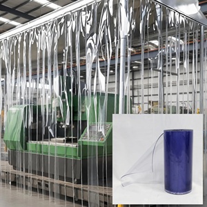 Rideau en PVC transparent de 2, 3, 4 mm d'épaisseur, largeur de 200, 300, 400 mm, rouleau de 50 m, bonne transmission de la lumière, anti-salissure pour atelier et canal. - Product Image 6